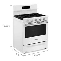 Maytag - 30-Inch Wide Electric Range With No Preheat Air Fry and Air Baking - 5.3 cu. ft. - White - Alternate Views