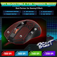REDRAGON - S107-BA Gaming Keyboard and Mouse Combo, RGB Backlit Gaming Keyboard & 3200 DPI Mouse,... - Alternate Views