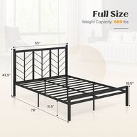 Costway Full Size Platform Bed with Headboard 11.5