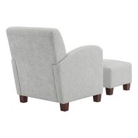 OSP Home Furnishings - Aiden Chair & Ottoman Herringbone - Smoke - Alternate Views