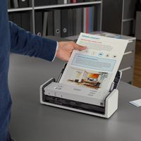 Brother - ADS-1300 Compact Duplex Desktop Scanner with Single Pass Double-Sided Scanning - White - Alternate Views