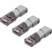 PNY - Turbo Attaché 3 64GB USB 3.0 Type A Flash Drive, 3-Pack - Silver - Alternate Views