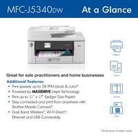 Brother - MFC-J5340DW Wireless All-in-One Business Inkjet Printer with Ledger Printing up to 11”x... - Alternate Views