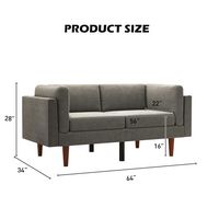 Bestier - Convertible Sleeper Sofa 2 in 1, Modern Sofa Bed Couches with Soft Padded Seat and Side... - Alternate Views