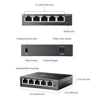 TP-Link - 5-Port 2.5G Multi-Gigabit Desktop Switch - Black - Alternate Views