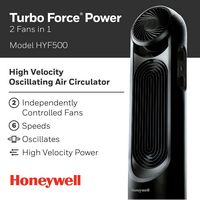 Honeywell - TurboForce Tower Fan - Black - Alternate Views