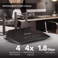 NETGEAR - AX1800 Wi-Fi 6 Router - Black - Alternate Views