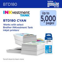 Brother - Genuine BTD180C High-Yield Cyan Ink Bottle - Alternate Views