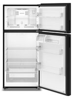 Amana - 28 in. Wide 14 cu. ft. Top-Freezer Refrigerator With A Large Crisper Drawer - Black - Alternate Views