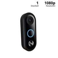 Night Owl - 1080p Wi-Fi Smart Video Doorbell - Wired - Black - Alternate Views