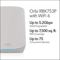 NETGEAR - Orbi 750 Series AX5200 Tri-Band Mesh Wi-Fi 6 System (3-pack) - White - Alternate Views