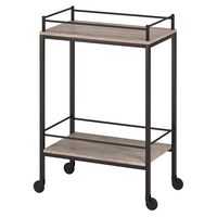Camden&Wells - Barnes Bar Cart - Antiqued Gray Oak - Alternate Views