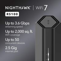 NETGEAR - Nighthawk BE3600 Dual-Band Wi-Fi 7 Router - Black - Alternate Views