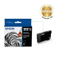 Epson - 212 Claria Ink High Capacity Black Cartridge (T212XL120-S) - Black - Alternate Views