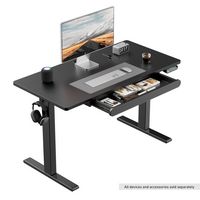 HUANUO - Adjustable Standing Desk with Storage Drawer - 48″ x 24″ - Black - Alternate Views