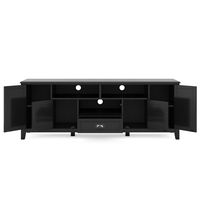 Simpli Home - Burlington SOLID WOOD 72 inch TV Media Stand in Black For TVs up to 80 inches - Black - Alternate Views