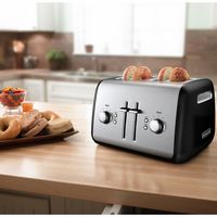 KitchenAid - 4-Slice Toaster with Illuminated Buttons - Onyx Black - Alternate Views