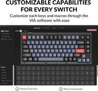 Keychron - V1 75% Custom Wired RGB Mechanical Keyboard with Programmable QMK/VIA Hot-Swappable Br... - Alternate Views