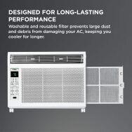 TCL - 250 Sq. Ft. 6,000 BTU Window Air Conditioner - White - Alternate Views