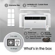 LG - 550 Sq. Ft. 12,000 BTU Smart Inverter Window Air Conditioner - White - Alternate Views