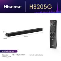 Hisense - HS2025G 2.0 Channel 120W Soundbar - Black - Alternate Views