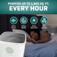 GermGuardian - 23.5-inch Air Purifier with 360-Degree True HEPA Pure Filter, UV-C Light and Air Q... - Alternate Views