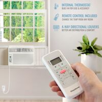 Keystone - 12,000/11,600 BTU 230V Window Air Conditioner with 11,000 BTU Supplemental Heat Functi... - Alternate Views