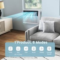 Costway 6300 BTU (10000 BTU Ashrae) Window Air Conditioner with Remote, LED Control Panel, up to ... - Alternate Views