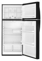 Whirlpool - 14.3 Cu. Ft. Top-Freezer Refrigerator - Black - Alternate Views