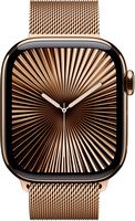 Apple Watch Series 10 (GPS+Cellular) 42mm Titanium Case with Gold Milanese Loop - Gold - (2024) - Alternate Views