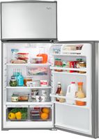 Whirlpool - 16.0 Cu. Ft. Top-Freezer Refrigerator - Monochromatic Stainless Steel - Alternate Views