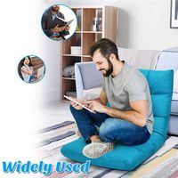 Costway - Adjustable 14-Position Folding Floor Chair - Peacock Blue - Alternate Views