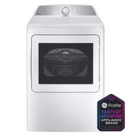 GE Profile - 7.4 Cu. Ft. Smart Electric Dryer with Sanitize Cycle and Sensor Dry - White - Alternate Views