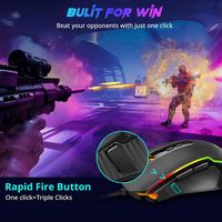 REDRAGON - M910-K Wired Gaming Mouse, 8000 DPI Optical Sensor, RGB, 9 Programmable Macro Buttons,... - Alternate Views