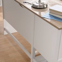 Sauder - Cottage Road L with Oak Finish Top Desk - Soft White - Alternate Views