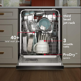 KitchenAid - 24 inch Third Level Jet Rack Dishwasher with 40+ Total Wash Jets 41 dBA - Stainless ... - Alternate Views