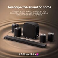 LG - Sound Suite M5 Wireless Spatial Speaker with Wi-Fi and Apple Airplay 2 - Black - Alternate Views