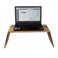 Victor - Portable Folding Acacia Wood Laptop Desk - Brown - Alternate Views