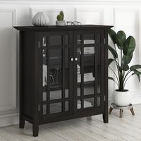 Simpli Home - Bedford SOLID WOOD 39 inch Wide Transitional Medium Storage Cabinet in - Hickory Brown - Alternate Views