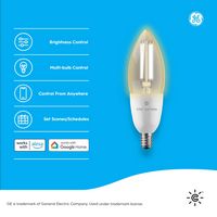 Cync - Smart LED Decorative Light Bulb Small Base (2-Pack) - Soft - White - Alternate Views
