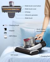 JIMMY - BD7 Pro Cordless Mattress Bed Vacuum Cleaner with Dust Sensor, UV Light, Ultrasonic Tech,... - Alternate Views