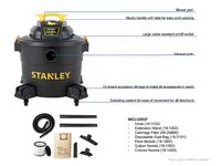 Stanley - SL18191P 10 Gallon wet/dry vacuum - black - Alternate Views