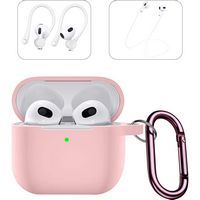 SaharaCase - Venture Series Silicone Combo Kit Case for Apple AirPods (3rd Generation) - Pink - Alternate Views