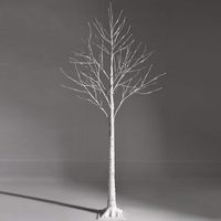 Costway - 5ft Pre-lit Twig Birch Tree for Christmas Holiday with 72 LED Lights - White - Alternate Views