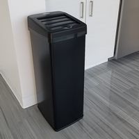 iTouchless - 14 Gallon Sliding Lid Sensor Trash Can with AbsorbX Odor Control System, Automatic K... - Alternate Views