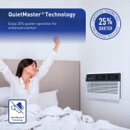 Friedrich - Uni-Fit 10,000 BTU 450 Sq Ft 230V In Wall Air Conditioner with Remote Control Wi-Fi E... - Alternate Views