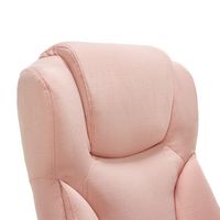 Serta - Connor Upholstered Executive High-Back Office Chair with Lumbar Support - Microfiber - Pink - Alternate Views