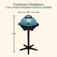 Cuisinart - 2-in-1 Indoor/Outdoor Electric Griddle - Black/Blue - Alternate Views