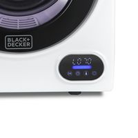 Black+Decker - 1.5 Cu.Ft. Stackable Smart Electric Dryer with Standard Wall Outlet - White - Alternate Views