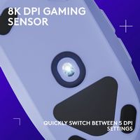 Logitech - G203 LIGHTSYNC Wired Optical Gaming Mouse with 8,000 DPI sensor - Wired - Lilac - Alternate Views